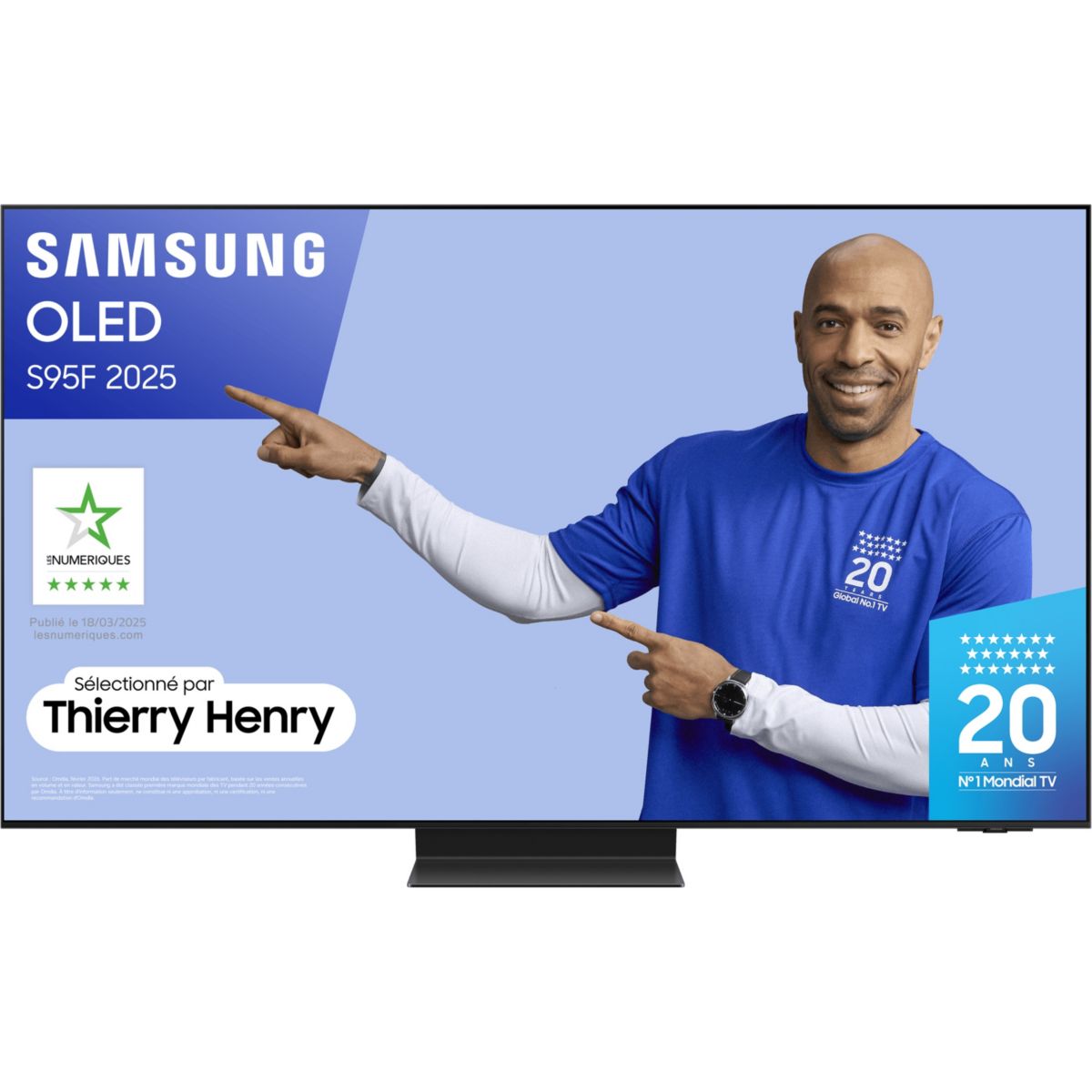 Samsung Tv Oled Tq55s95f Sans Reflet 4K Ai 2025 Noir Unique