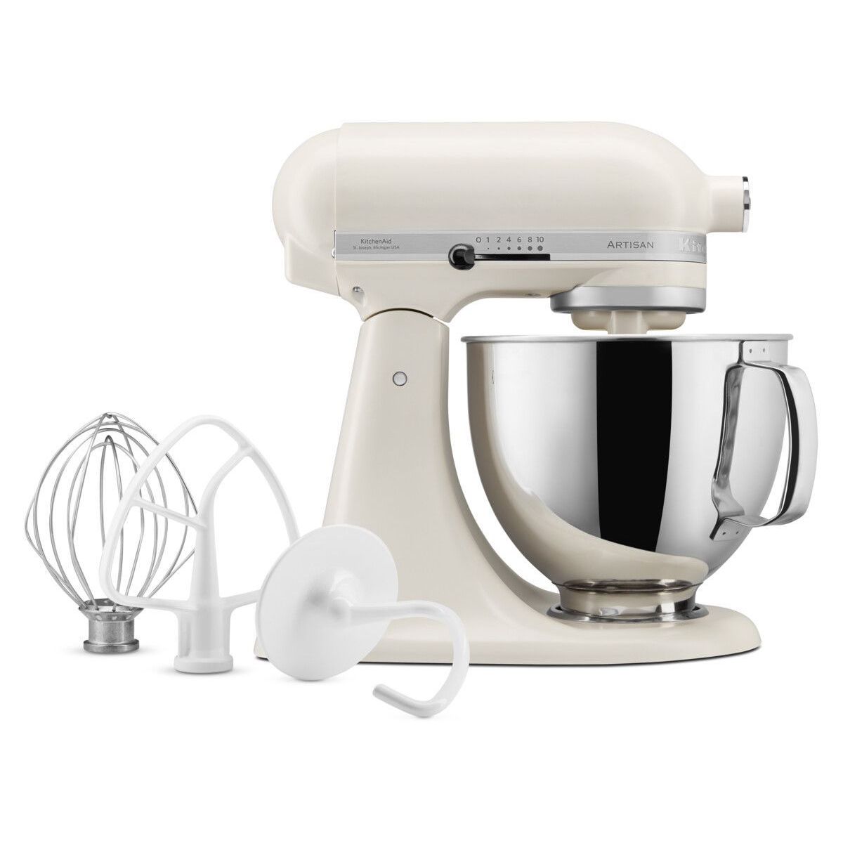 Kitchenaid Robot Pâtissier 5Ksm125epl Artisan Porcelaine, 4,8 L, Bol Avec Poignée, 300 Watts Noir Unique