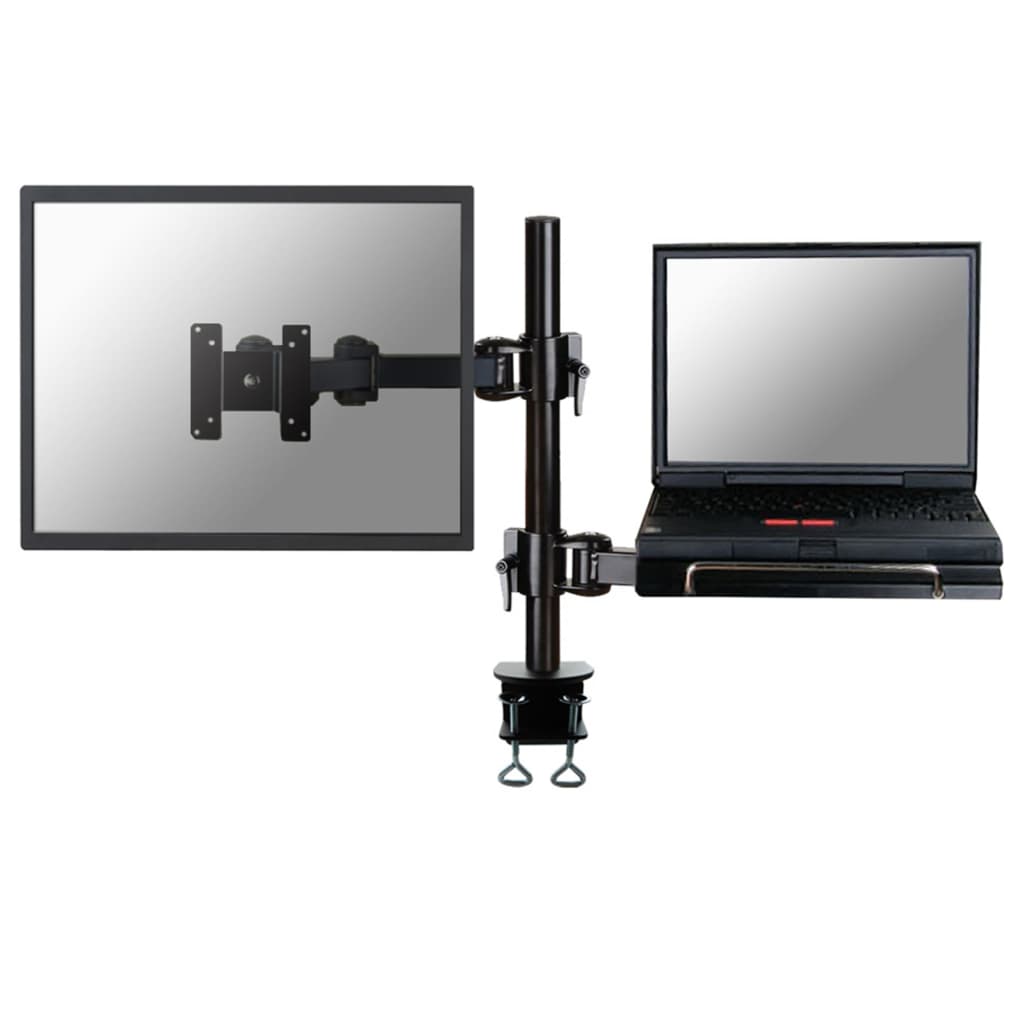 Newstar Support De Bureau Réglable Pour Moniteur 10"-27" 10-43 Cm Noir Unique