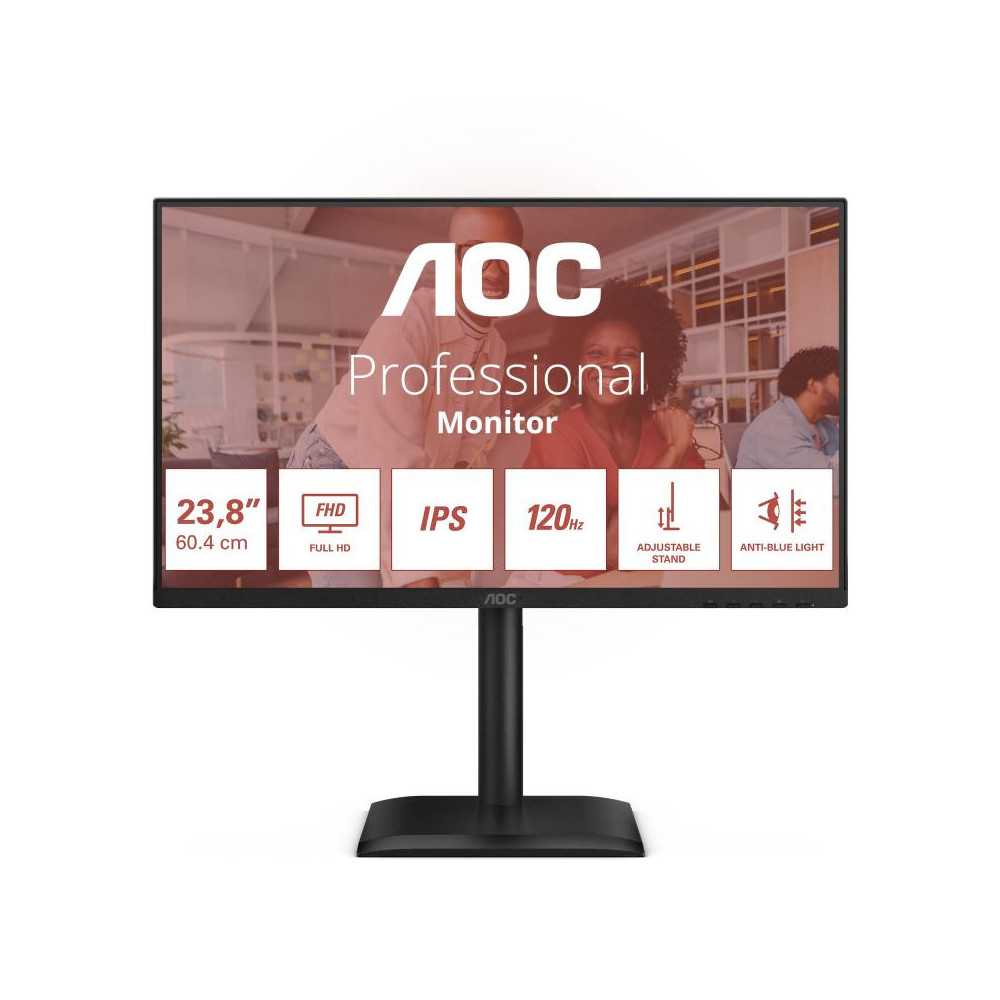 Aoc Écran Pc Full Hd Ips 120 Hz Avec Adaptive Sync Noir Unique