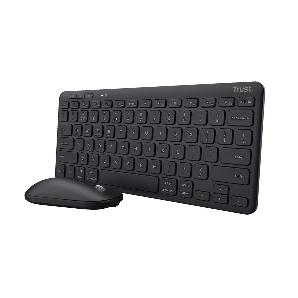 Trust Clavier Et Souris Lyra Monochrome Anglais Qwerty Qwerty Us Noir Unique