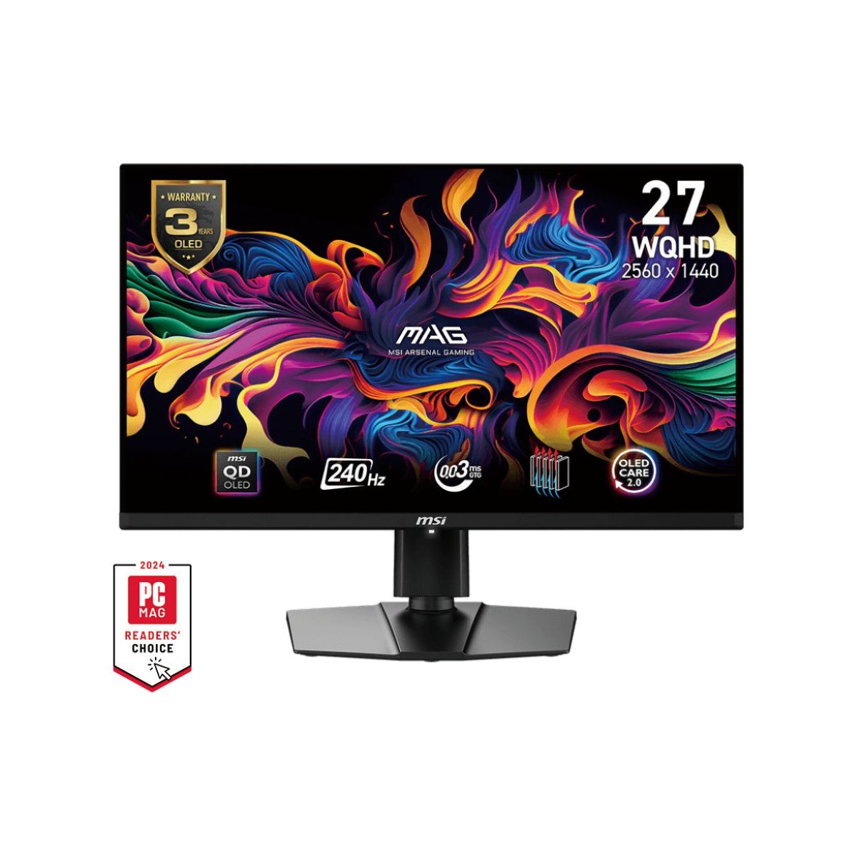 Msi Ecran Pc Gamer Mag 271Qpx E2 27'' Qd-Oled Noir Unique