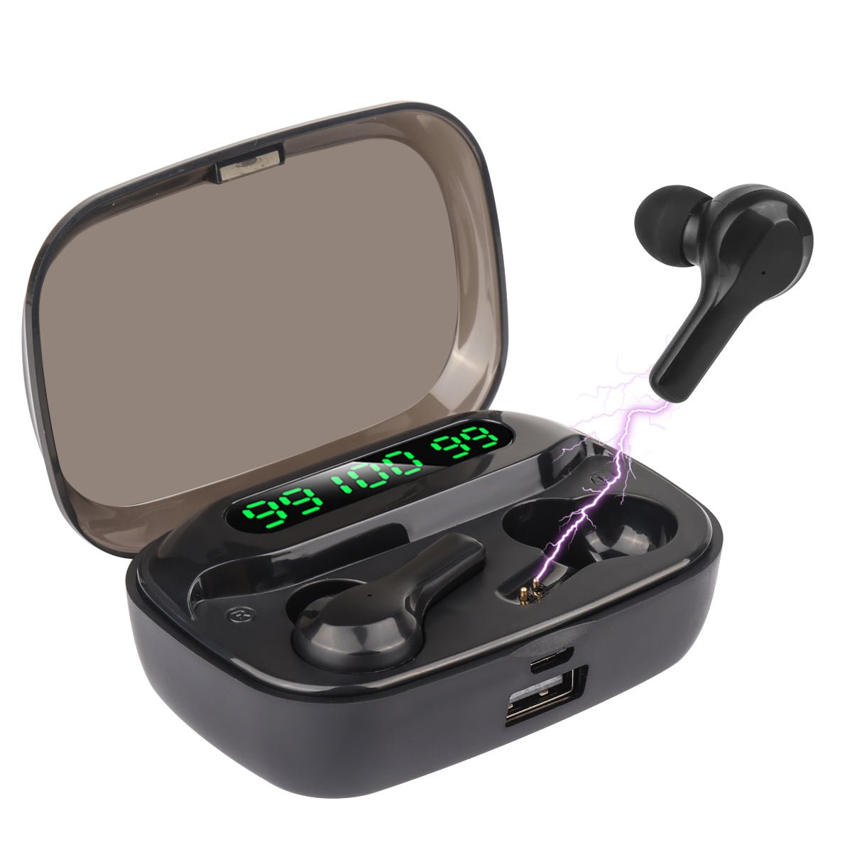 Platyne Ecouteurs Bluetooth Noir Unique
