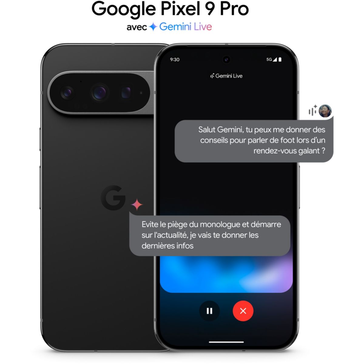 Google Smartphone Pixel 9 Pro Volcanique 128Go Noir Unique