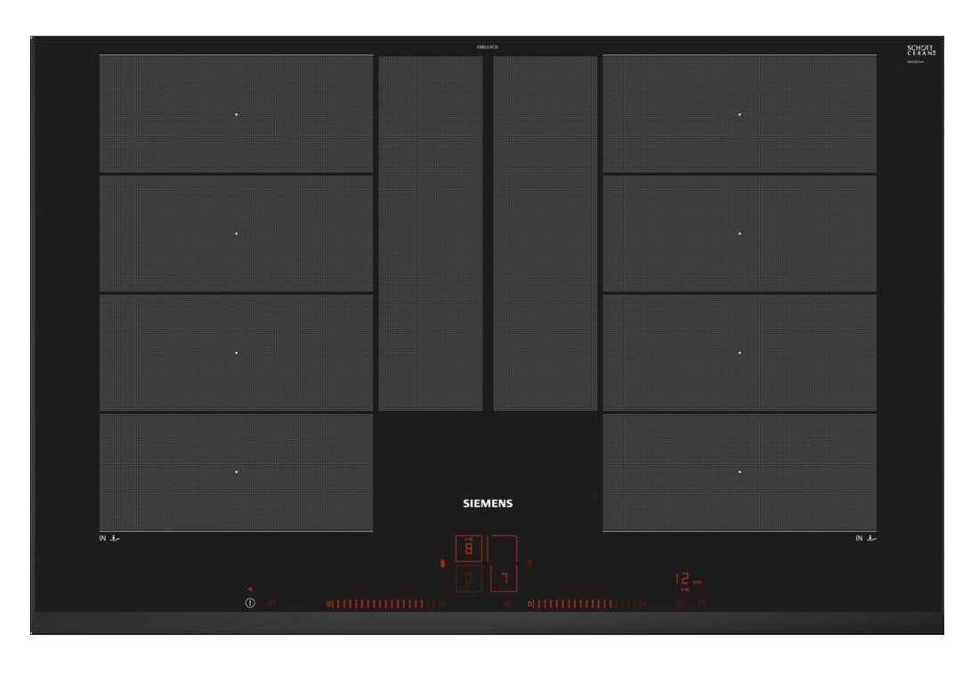 Siemens - Table De Cuisson Induction 80Cm 4 Feux 7400W - Ex851lyc1f Noir Unique