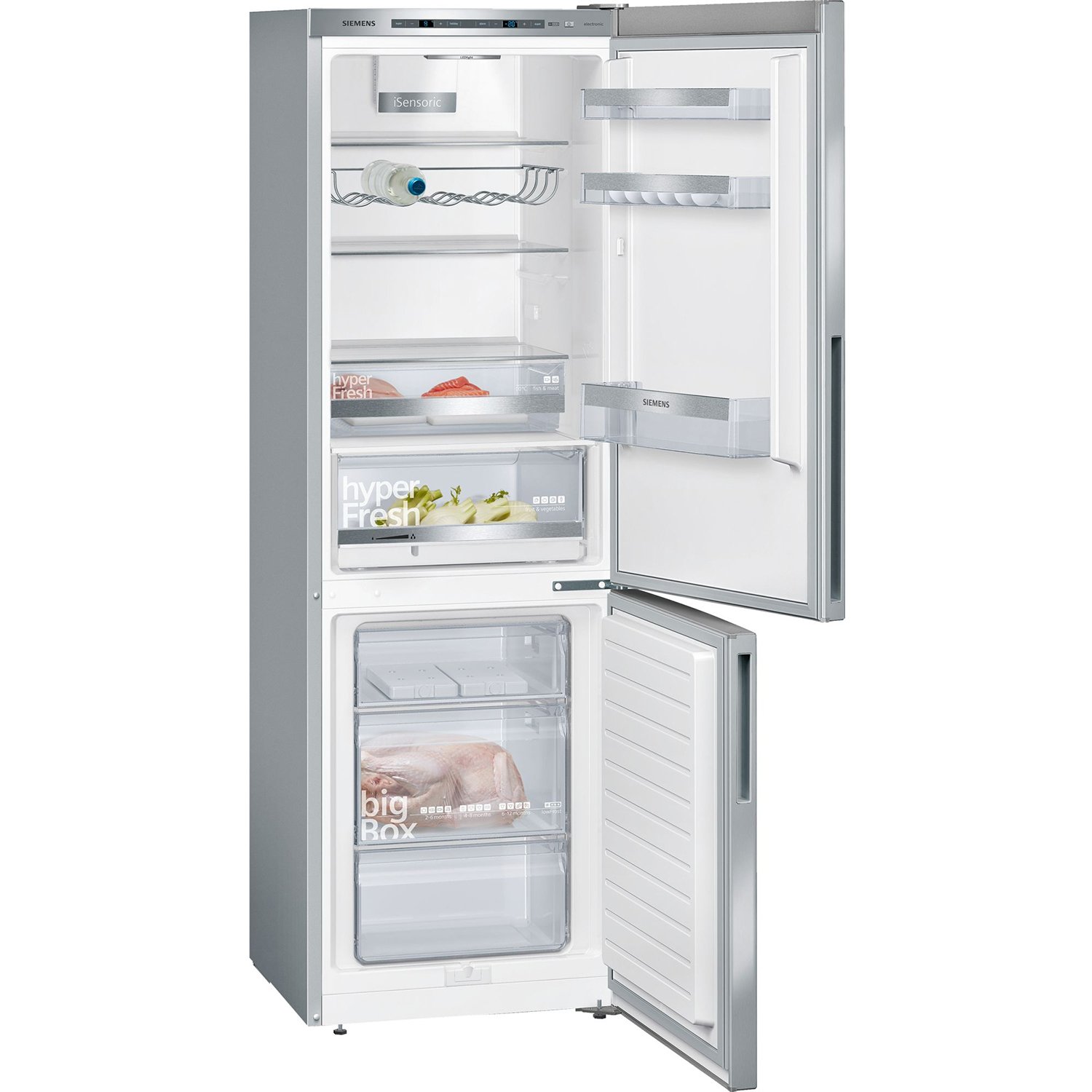 Siemens - Réfrigérateur Combiné 60Cm 308L Brassé - Kg36eaica Argenté Unique