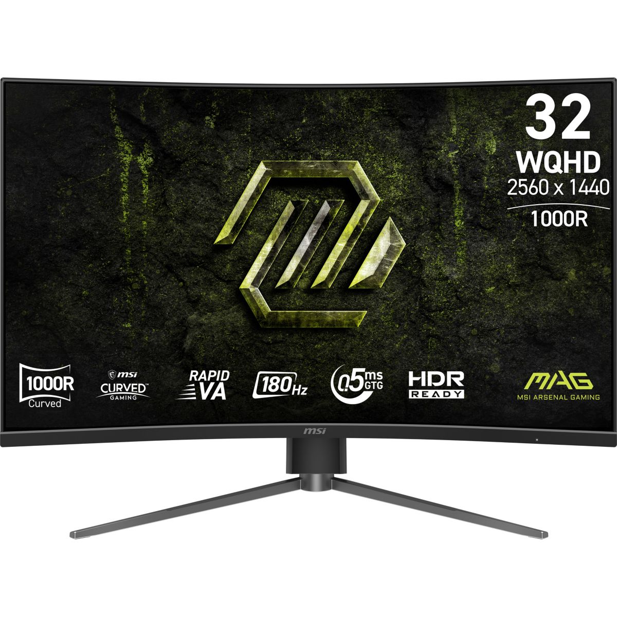 Msi Ecran Pc Gamer Mag 325Cqpf E18 32" Incurvé Wqhd 180Hz Fast Va Noir Unique