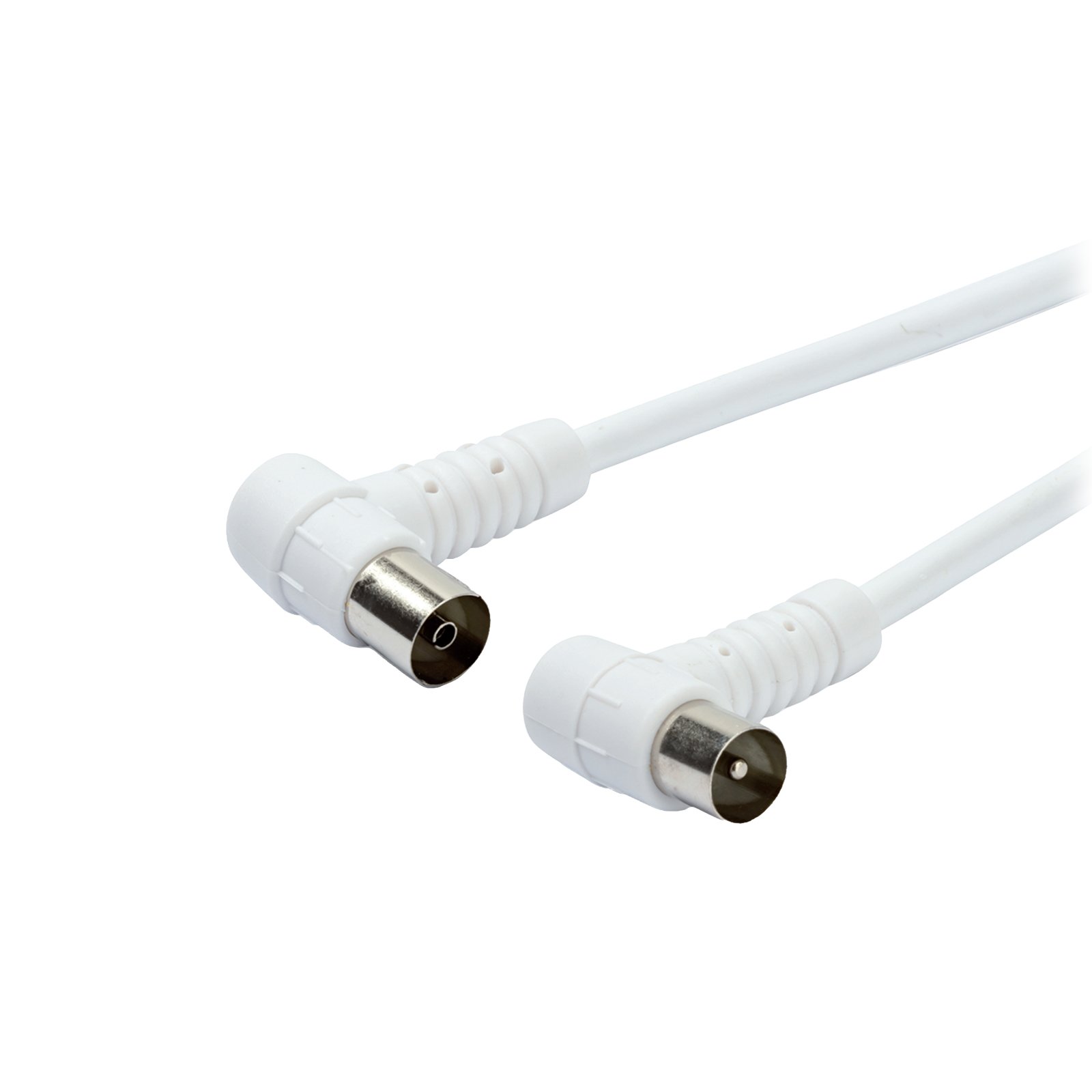 Vivanco Câble D'antenne 90 Db Avec Connecteurs Coudés Blanc Unique