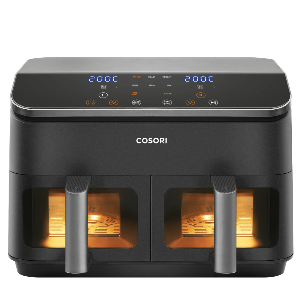 Cosori Friteuse Sans Huile Dual Basket Chef Edition 8,5 Litres Noir Unique