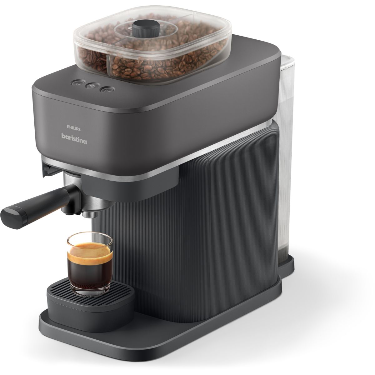 Philips Machine À Expresso Baristina Bar320/60 Cafetière À Grain Bac Double Compartiment E Noir Unique