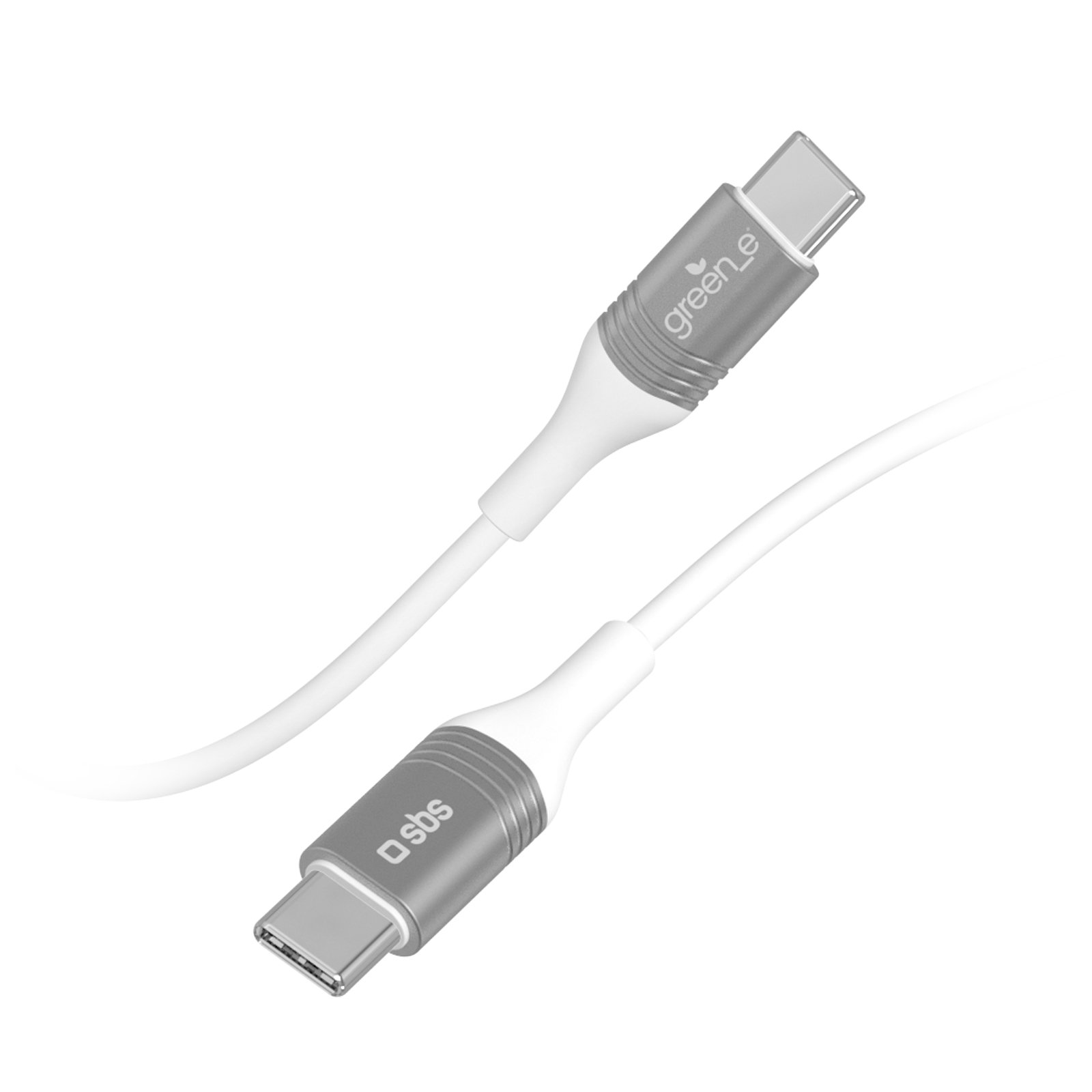 Sbs Câble De Données Et De Recharge Usb-C - Usb-C Avec Kit De Recyclage Blanc Unique