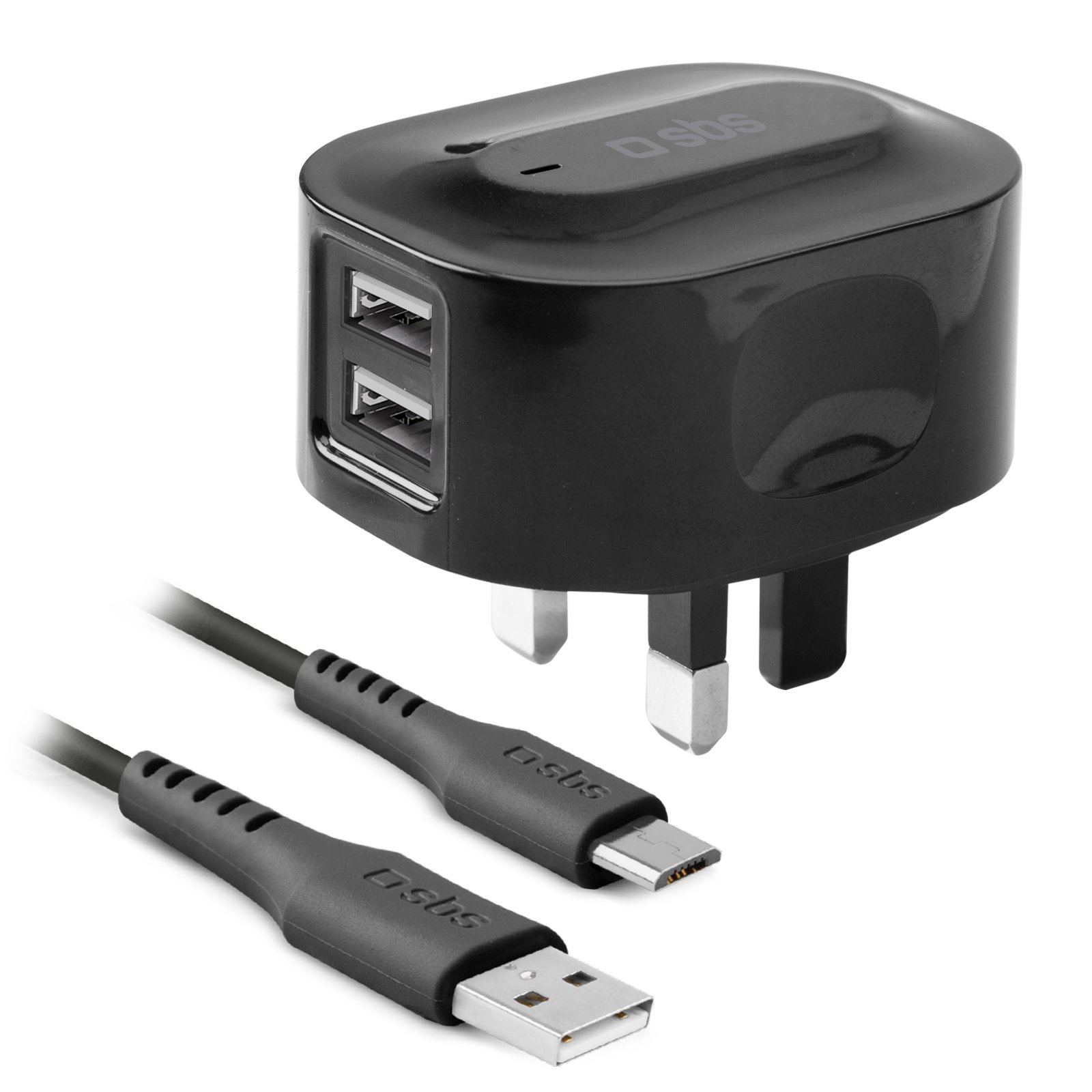 Sbs Kit Voyage Usb De Recharge Noir Unique