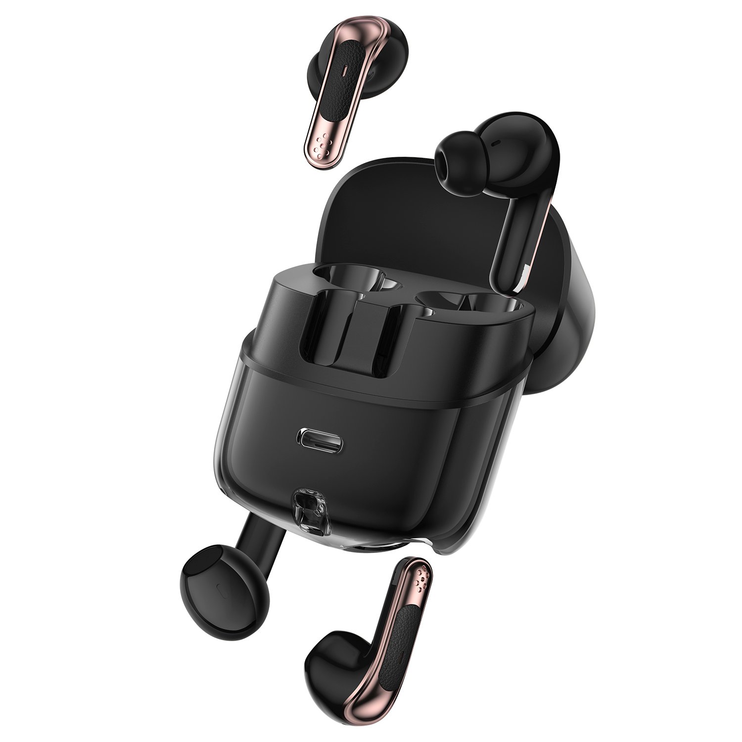 Dam J17 Double Paire D'écouteurs Avec Bluetooth 5.4. Noir Unique