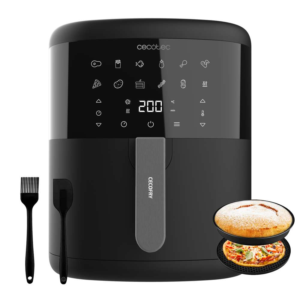 Cecotec Friteuse Sans Huile Cecofry Bombastik 6000 Full Femme Gris Acier Unique