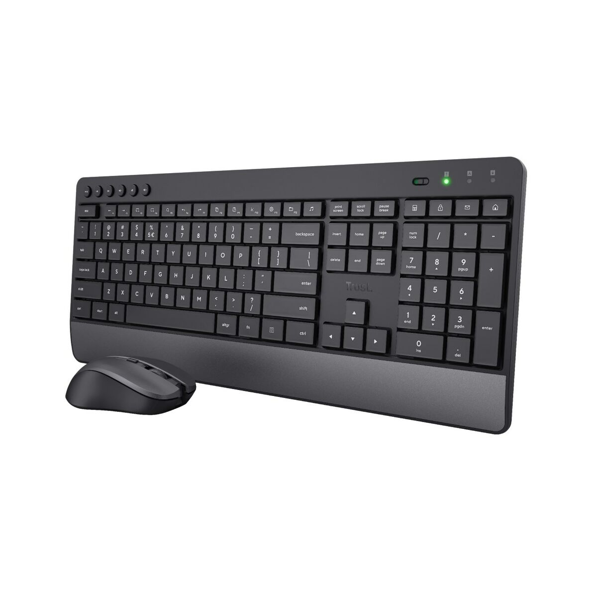 Trust Clavier Et Souris Trezo Monochrome Qwerty Qwerty Us Noir Unique