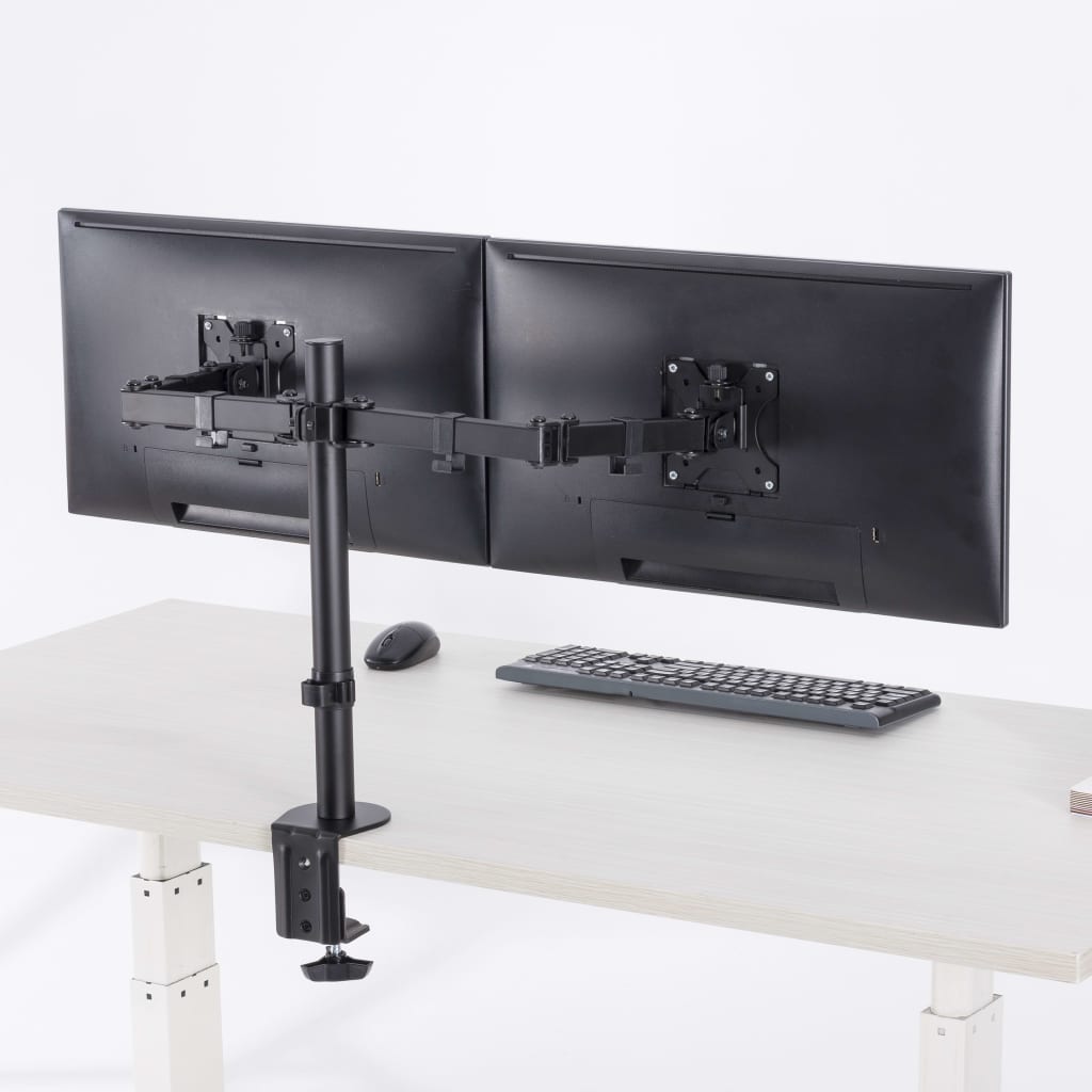 Newstar Support De Bureau Réglable De 2 Moniteurs 10"-32" 4-46 Cm Noir Unique
