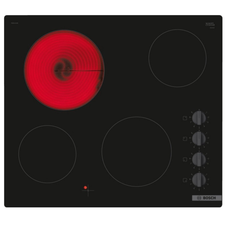 Bosch - Table De Cuisson Vitrocéramique 60Cm 4 Feux 6600W - Pke611ca8e Noir Unique