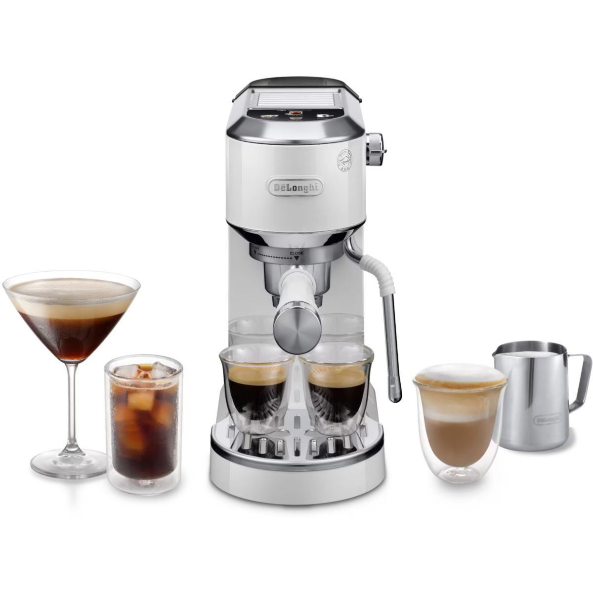 Delonghi Machine À Expresso Ec890.wi Dedica Duo He Blanc Unique
