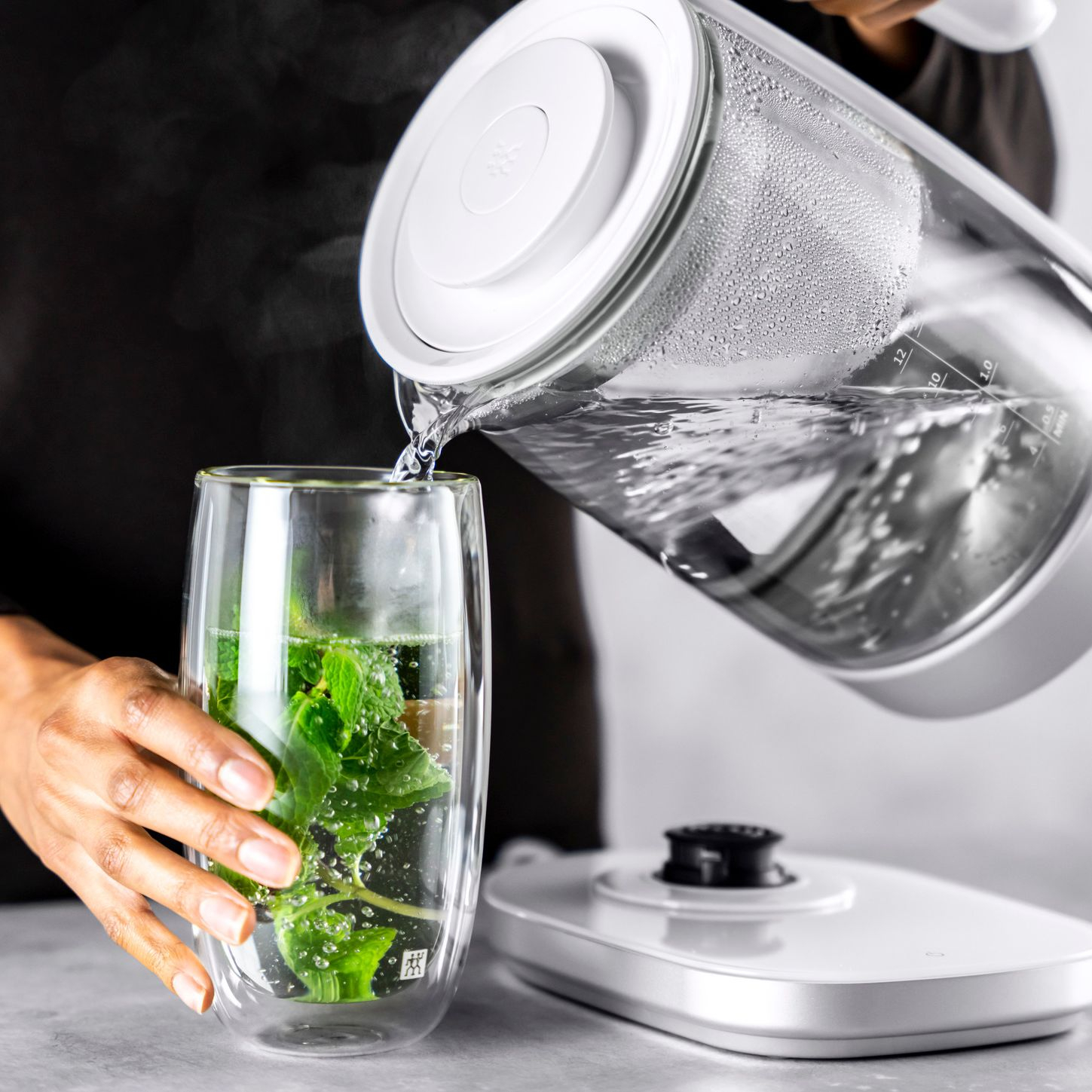 Zwilling Bouilloire Théière Électrique En Verre Enfinigy Argent Gris Unique