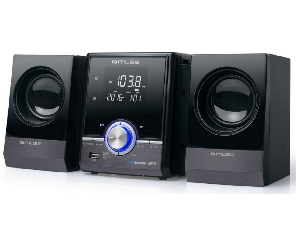 Muse - Micro-Chaîne 10W Avec Bluetooth - M38bt Noir Unique