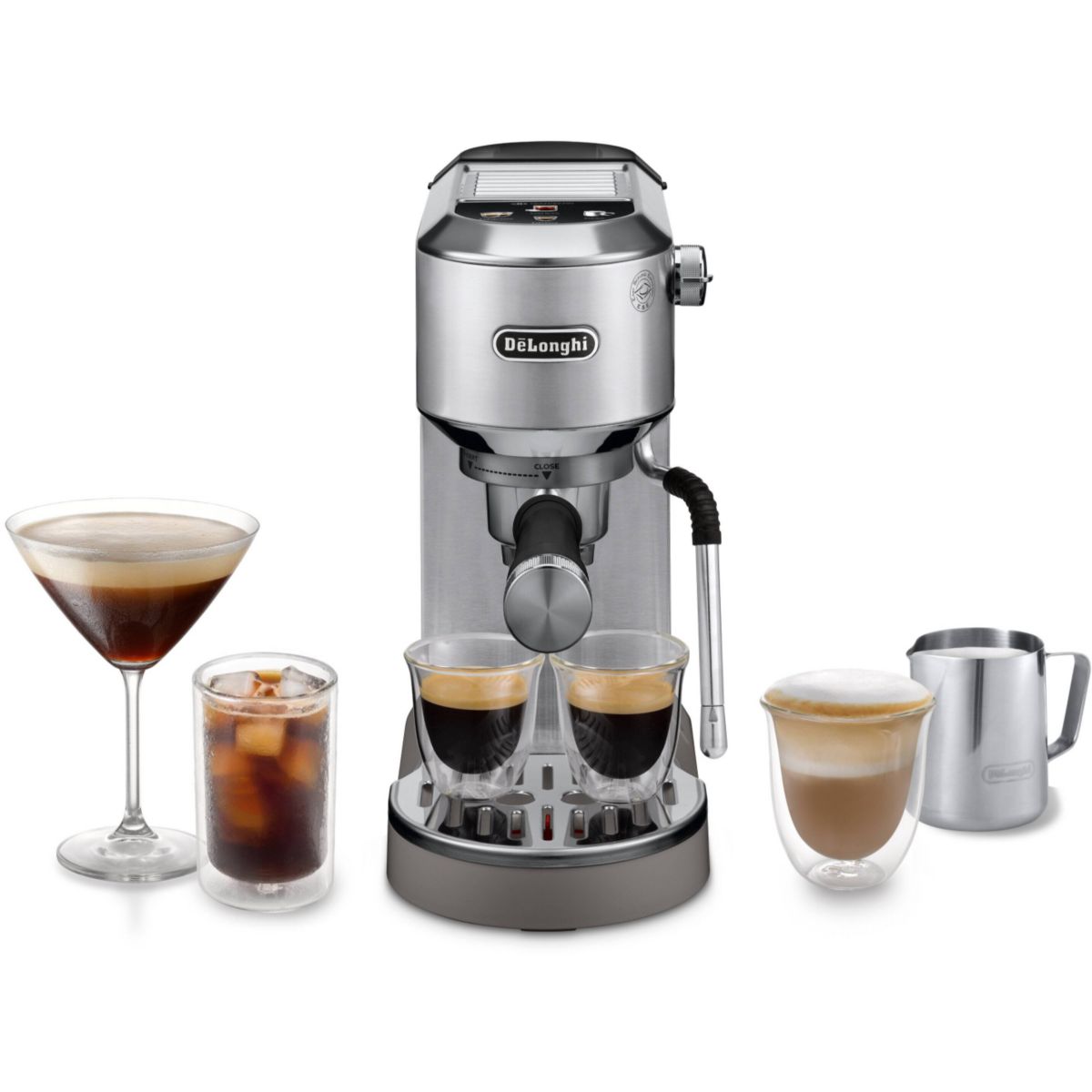 Delonghi Machine À Expresso Ec890.m Dedica Duo Métal Gris Unique