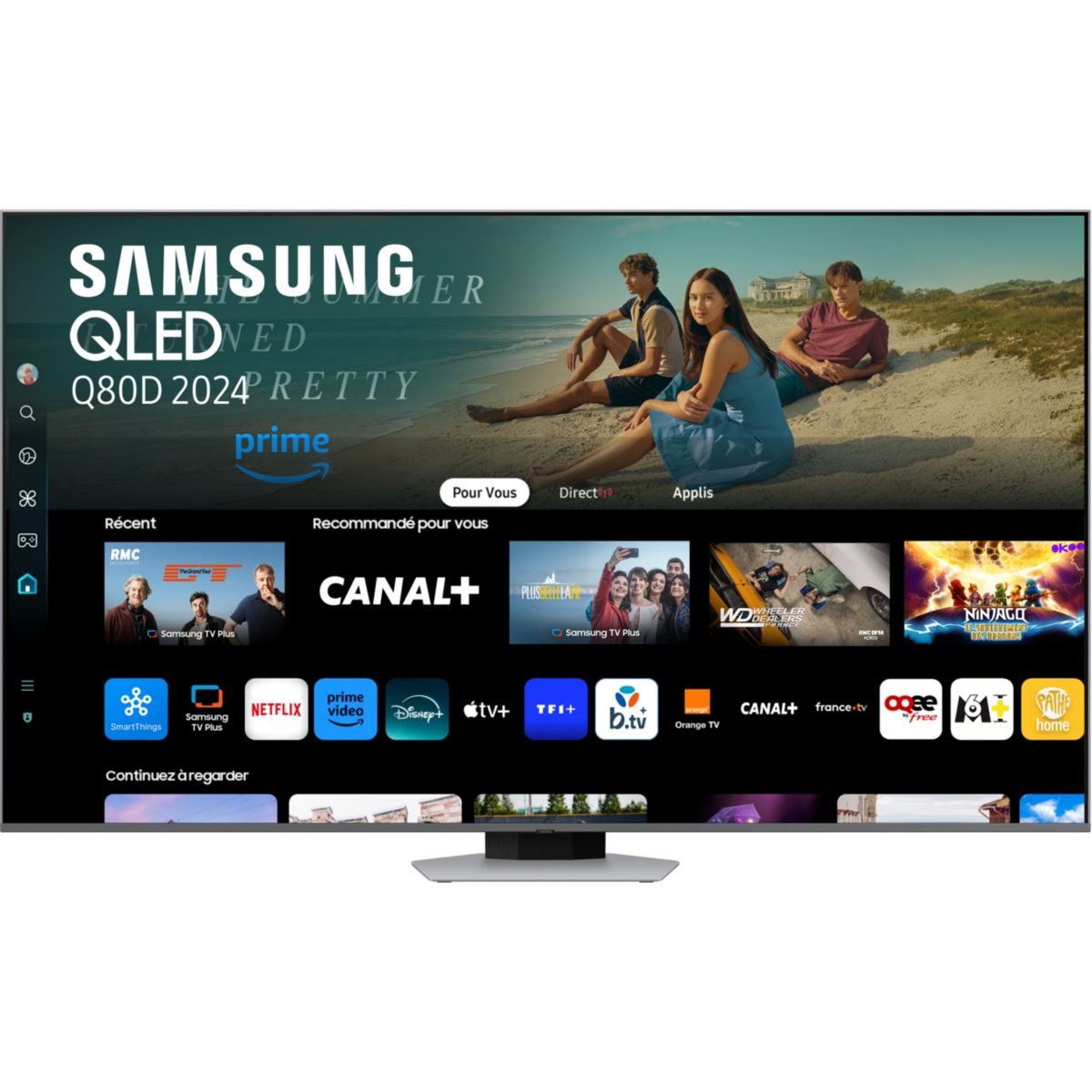 Samsung Tv Qled Tq85q80d 4K Uhd Ai Smart Tv Gris Unique