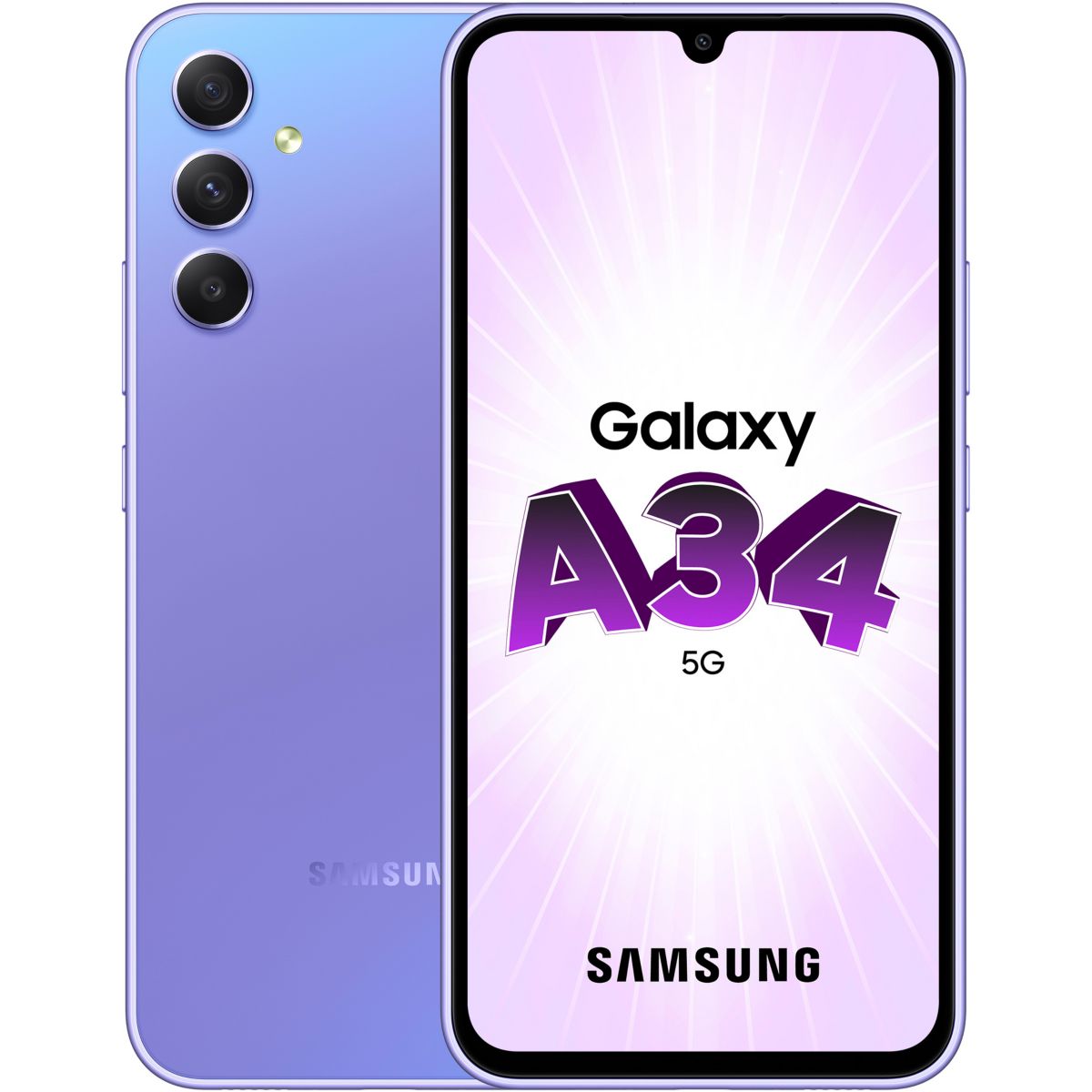 Samsung Smartphone Galaxy A34 128Go 5G Lavande Unique