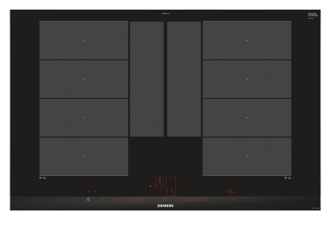Siemens - Table De Cuisson À Induction 80Cm 4 Feux 7400W Flexinduction - Ex875lyv1e Noir Unique