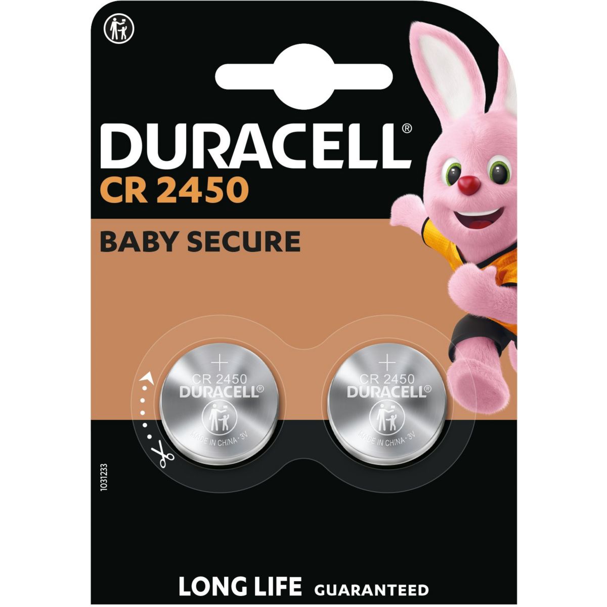 Duracell Pile Cr 2450 X2 3V Lithium Sécurité Enfant Unique