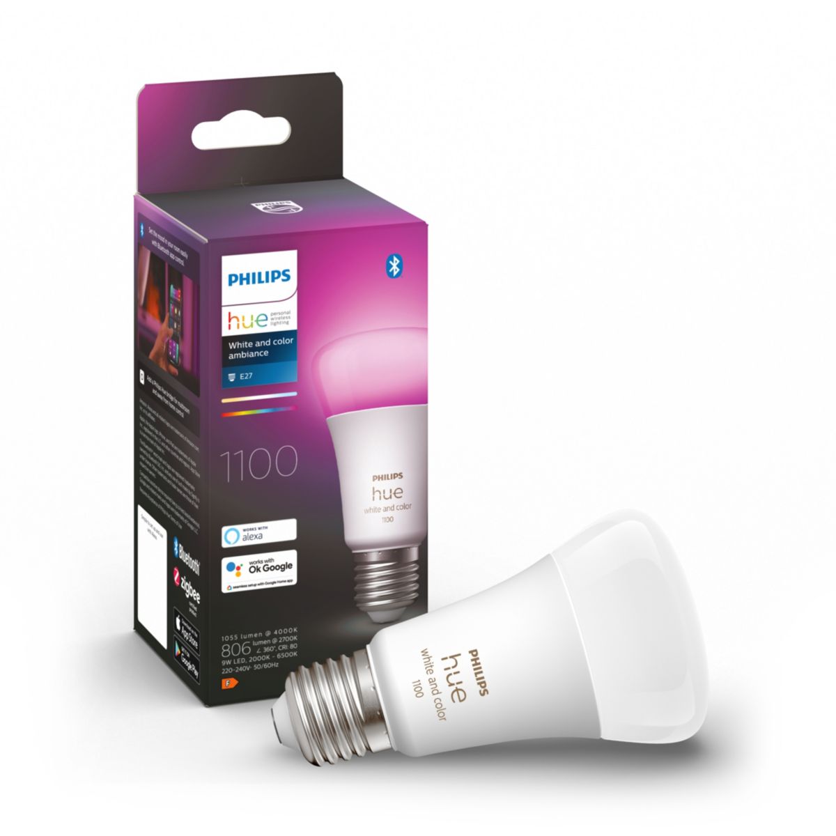 Philips Ampoule Led Connectée Hue W&C E27 75W Blanc Unique