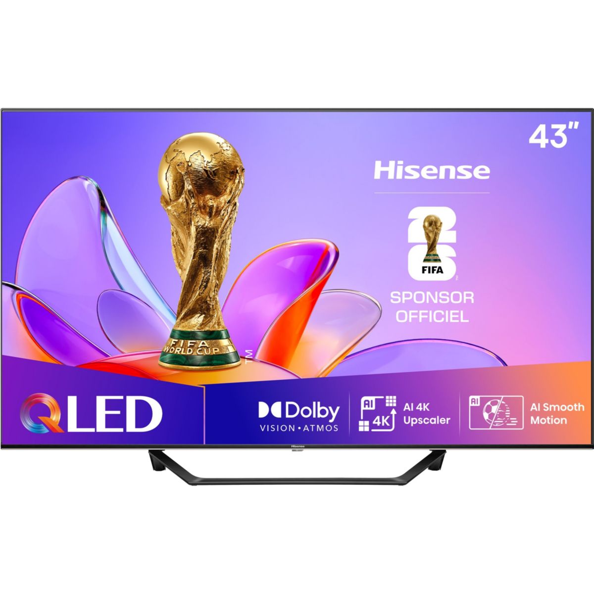 Hisense Tv Qled 43A7q 2025 (108Cm) Noir Unique