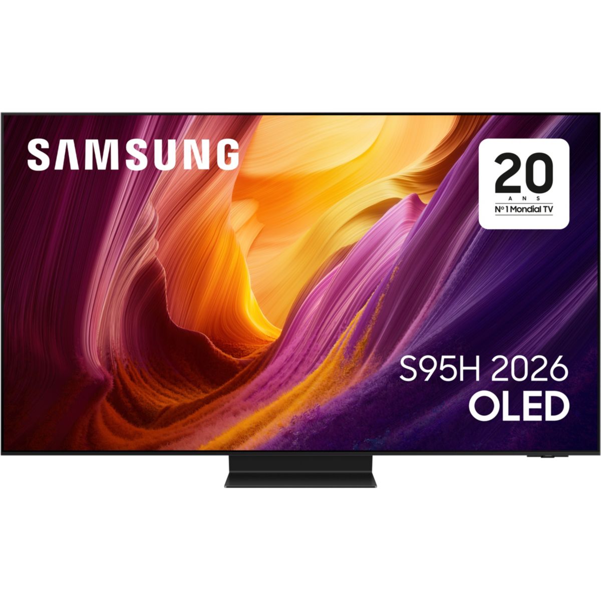 Samsung Tv Oled Tq77s95h (2026) 77" (195 Cm) 4K - Smart Tv Avec Ia, Sans Reflet, Boîtier Déporté (Câble Invisible) Noir Unique