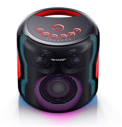 Sharp Système De Haut Parleurs De Fête Bluetooth Noir Unique
