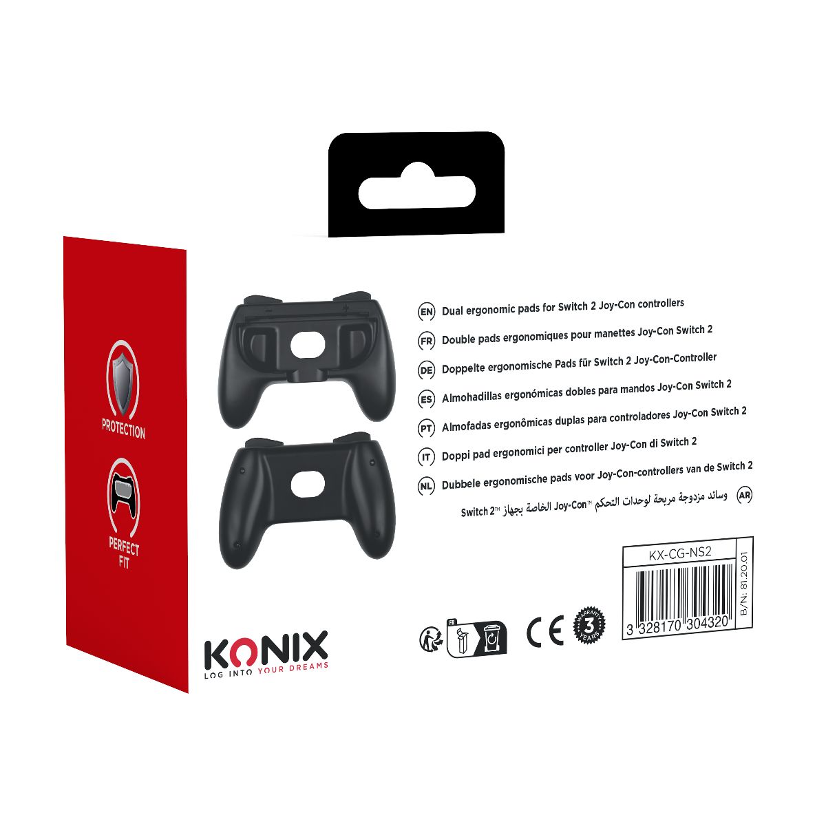 Konix Manette Manettes Pour Joycon X2 Pour Switch 2 Unique