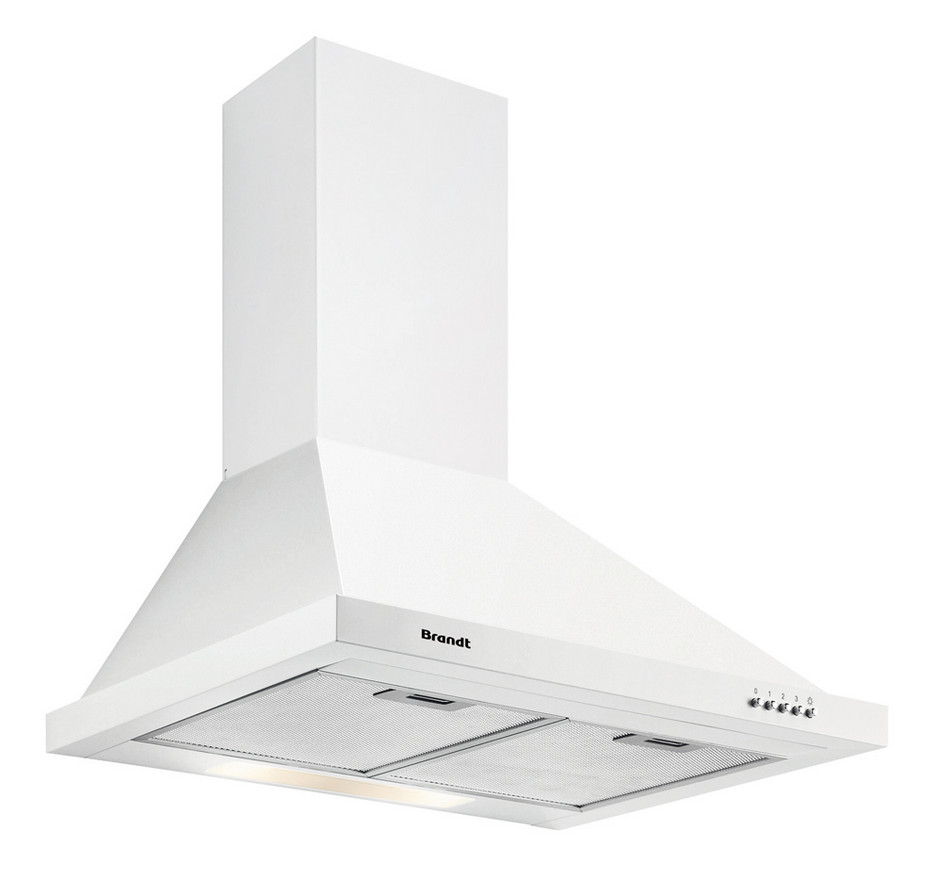 Brandt - Hotte Décorative Murale 60Cm 600M3/H - Ad1006w Blanc Unique
