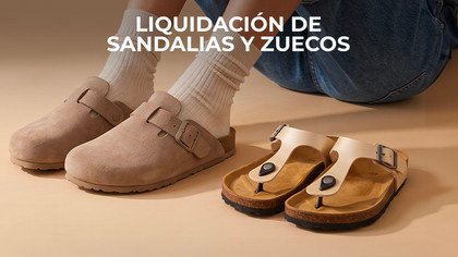 Liquidación de sandalias y zuecos