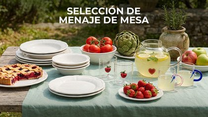 Selección de menaje de mesa