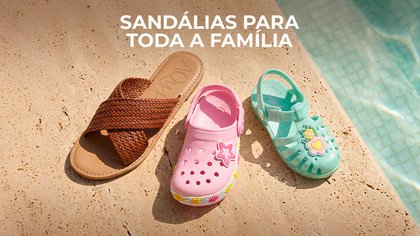 Sandálias para toda a família