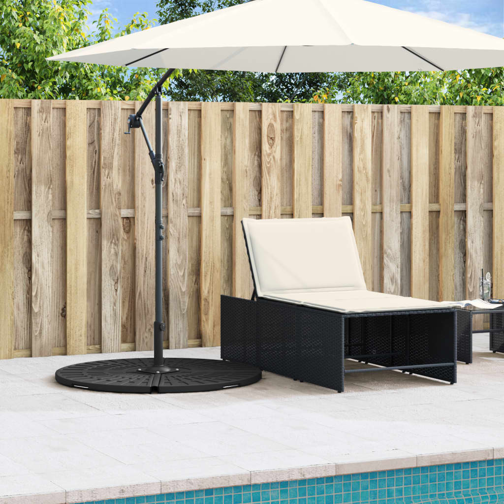 Base De Parasol VidaXL En Acier Argenté - Support Pour Mâts De 32, 34, 38 Mm - Pied Stable Patio Terrasse