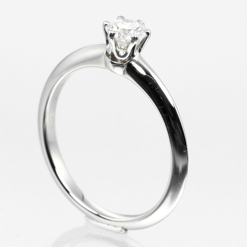 Tiffany & Co. Tiffany Setting Solitaire Ring Platinum with RBC Diamond ...