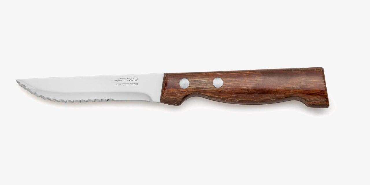 Arcos Cuchillo para Churrasco Madera de Haya Comprimida 110 mm