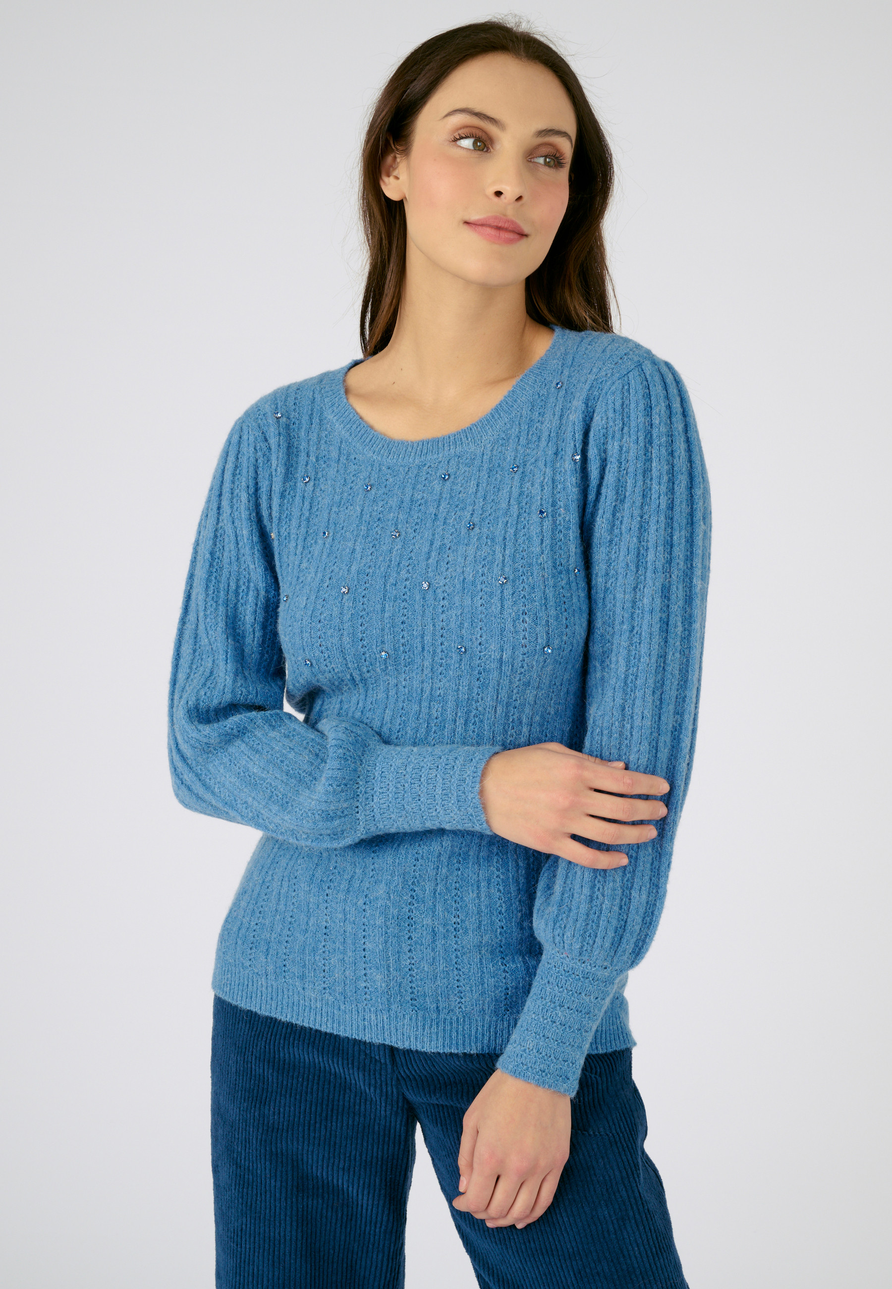 Damart Gilet Mélange Alpaga Femme - Doux Et Chaud, Col V Manches Longues