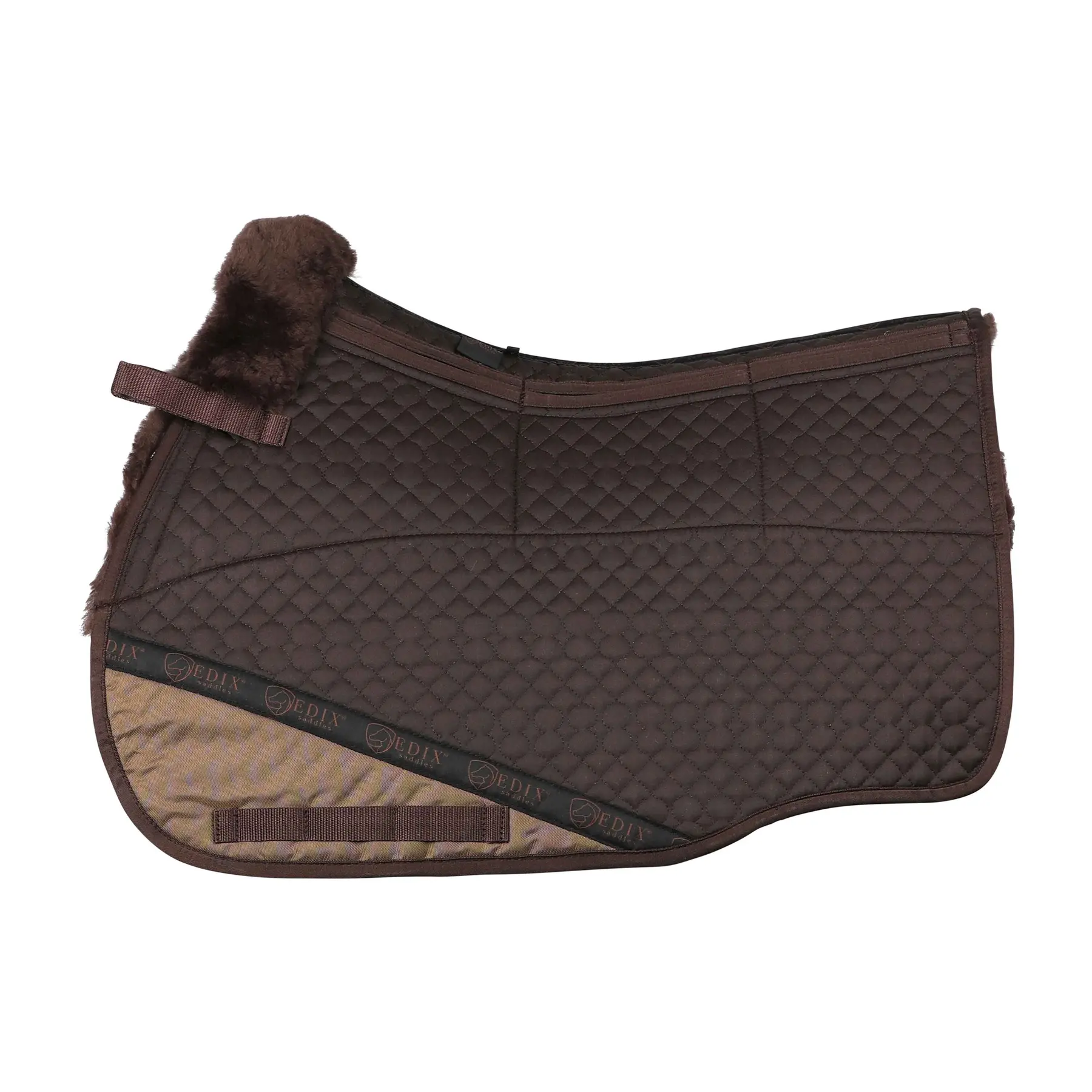 Edix Saddles Tapis de selle pour cheval en mérinos 8 poches Edix Saddles GP