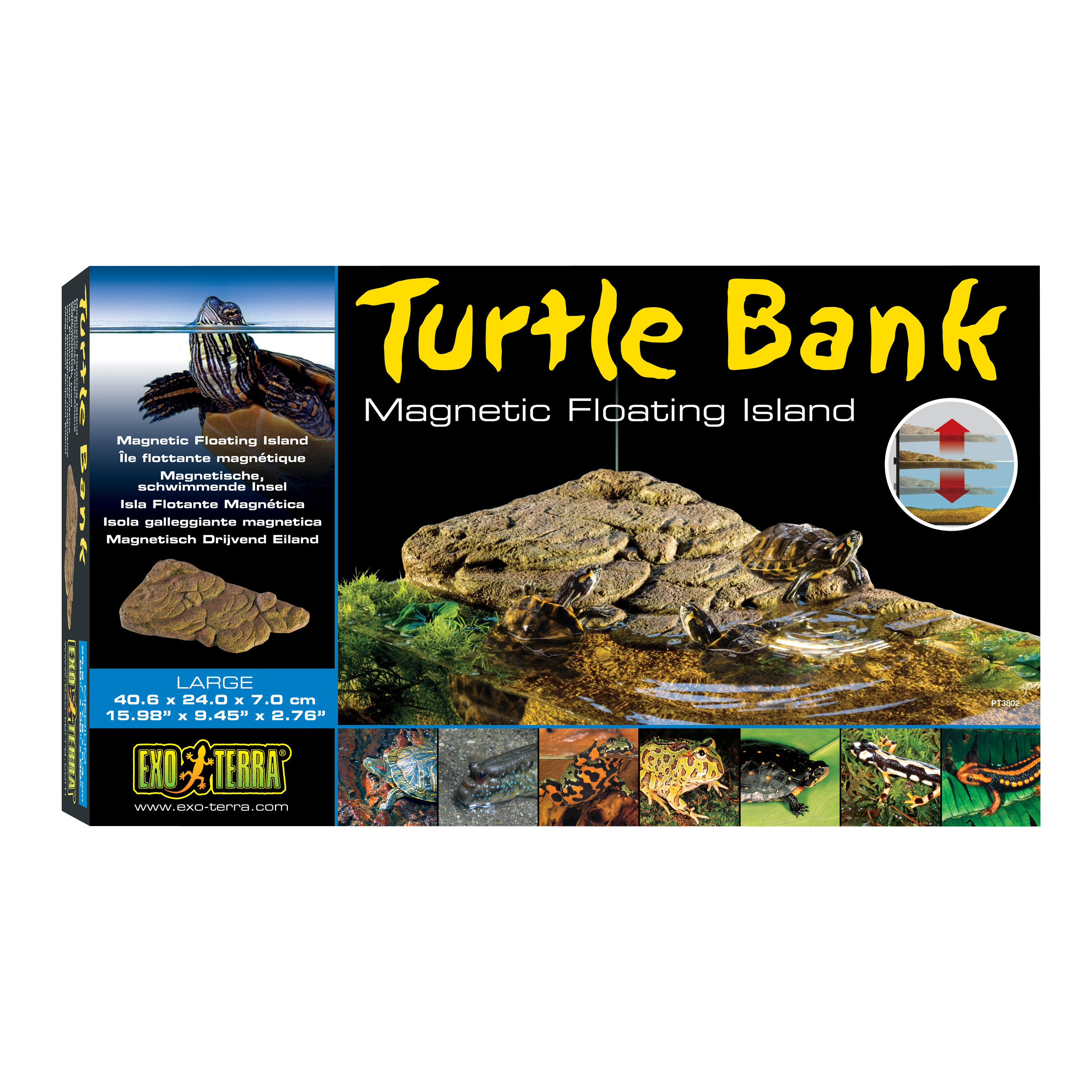 Exo Terra Kit de décoration flottante magnétique Exo Terra Turtle Bank Île