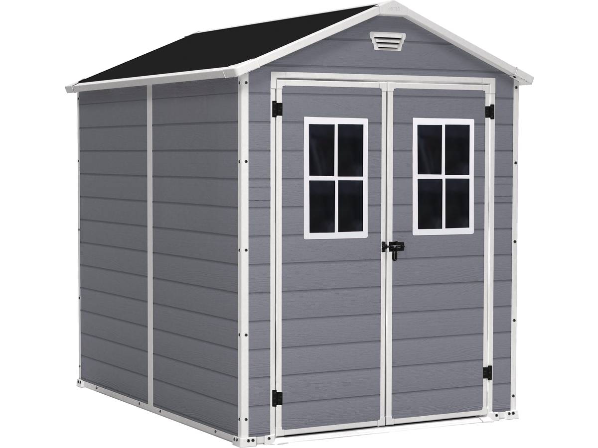 Habitat Et Jardin Habitat Et Jardin Abri Jardin Résine "premium 86 Dd" - 4,40m² - 186 X 237 X 227 Cm- Gris/blanc