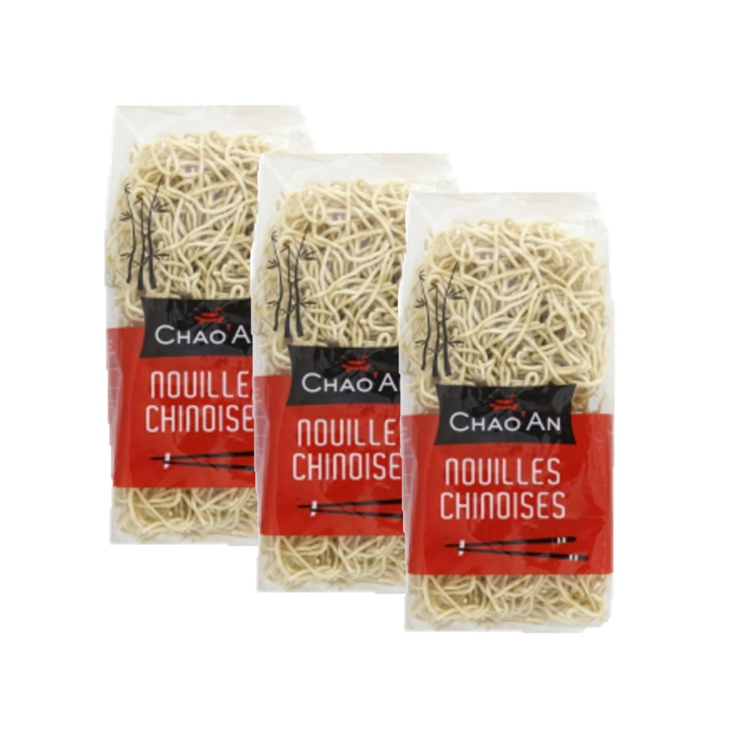 Chao'An Lot 3x Nouilles chinoises sèches instantanée - Chao'an - sachet 400g