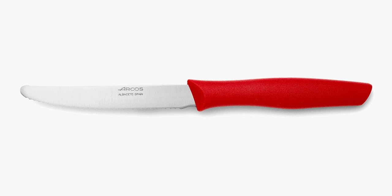 Arcos Cuchillo Mesa Color Rojo Con Sierra Serie Nova 110 mm