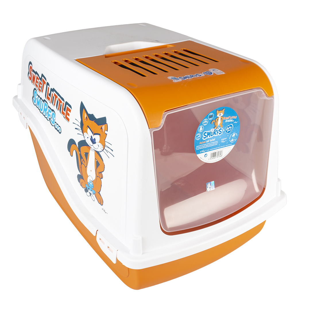 Duvoplus Bac à litière fermée pour chat Smurfs Duvoplus Azrael