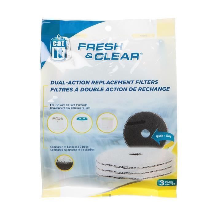 Cat It Catit Filtre Recharge Pour Fontaine Cat It Compacte 2l