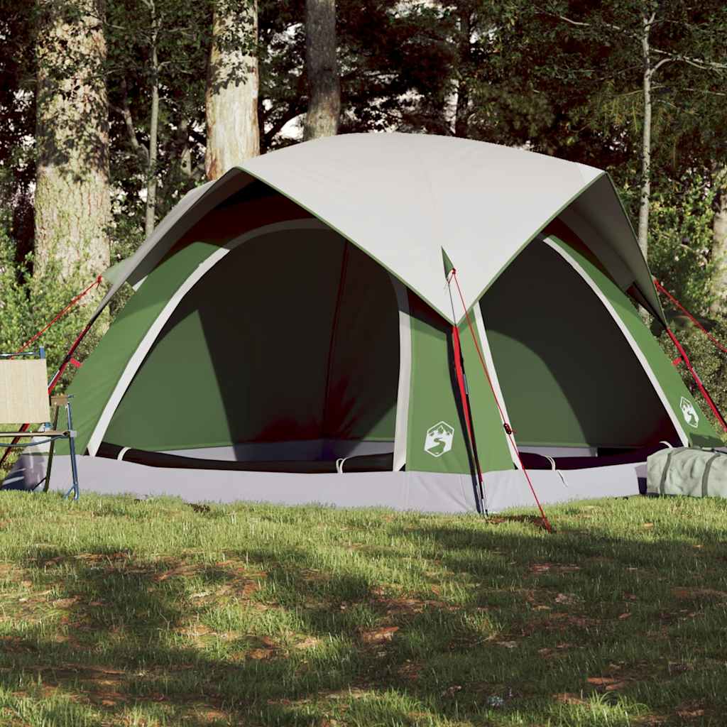 Vidaxl vidaXL Tente de camping de cabine 4 personnes vert imperméable
